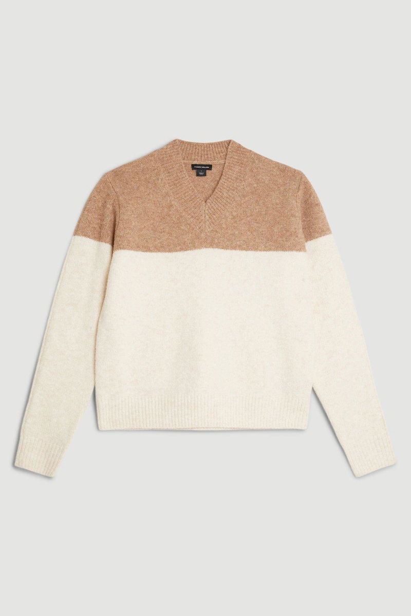 Hobbs Melodie Wool Blend Colour Block Jumper at John Lewis & Partners