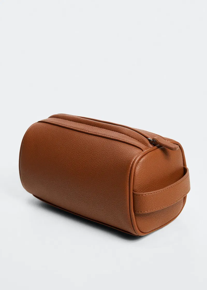 Leather-effect toiletry bag - Men, Mango Man USA in 2023