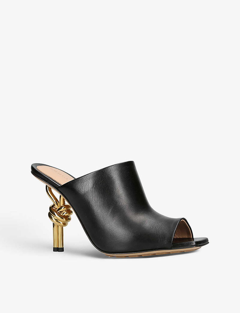 bottega veneta square toe mules