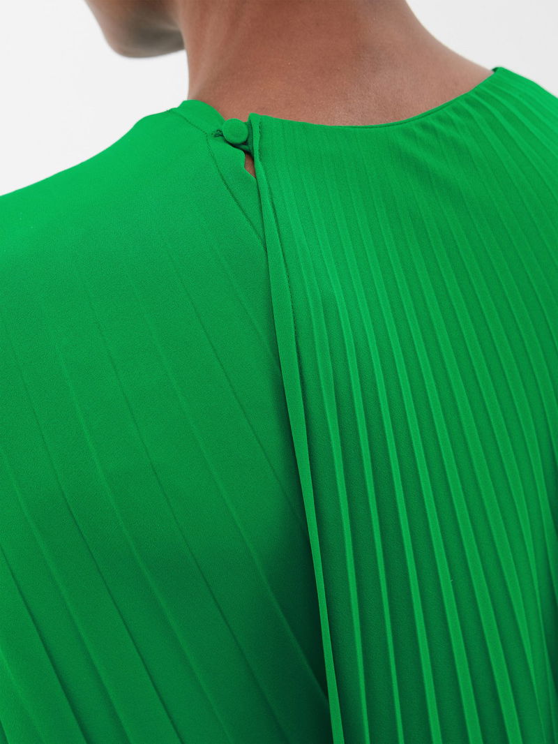 Valentino Pleated Silk-Georgette Cape Gown | endource