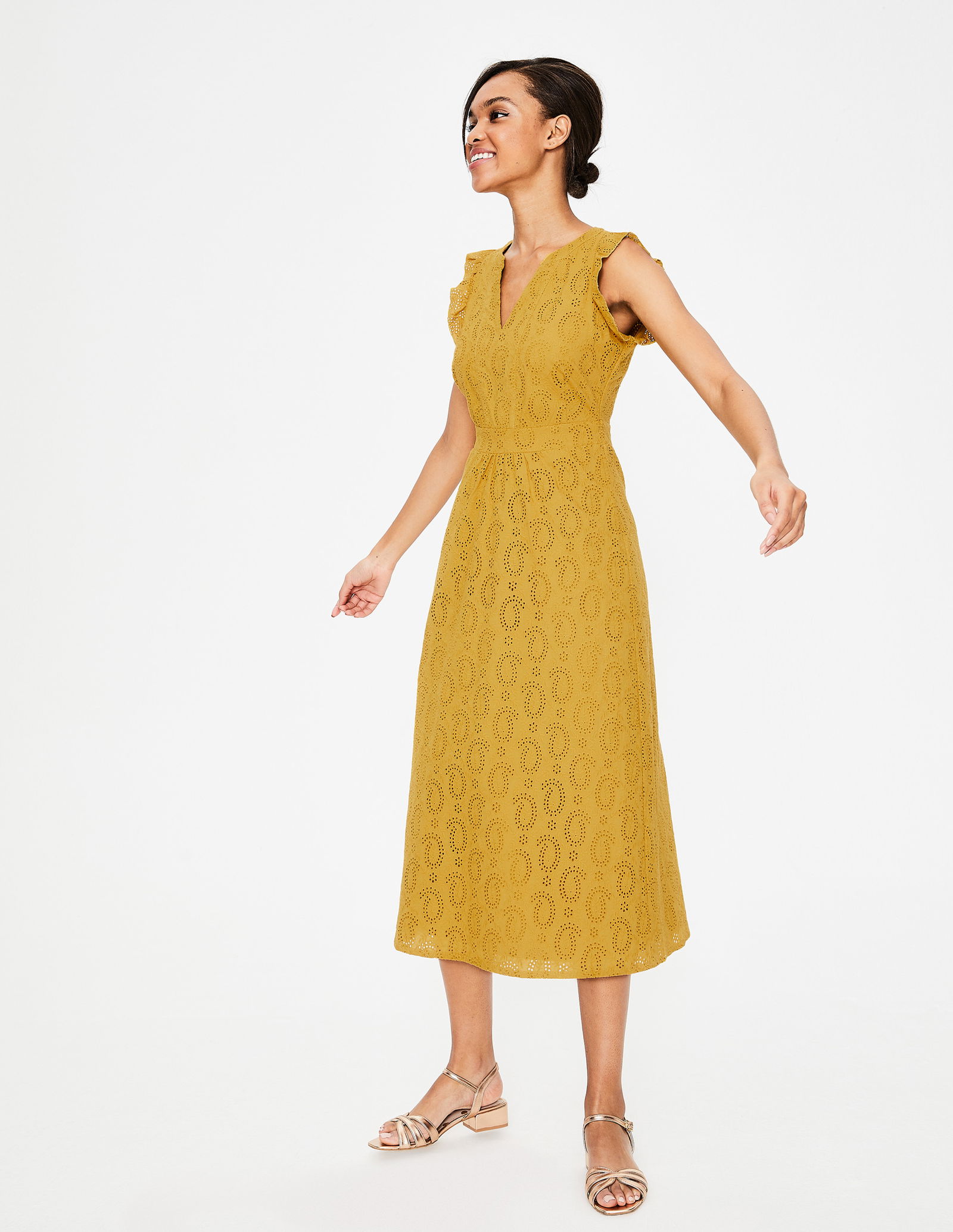 BODEN Hallie Broderie Midi Dress | endource