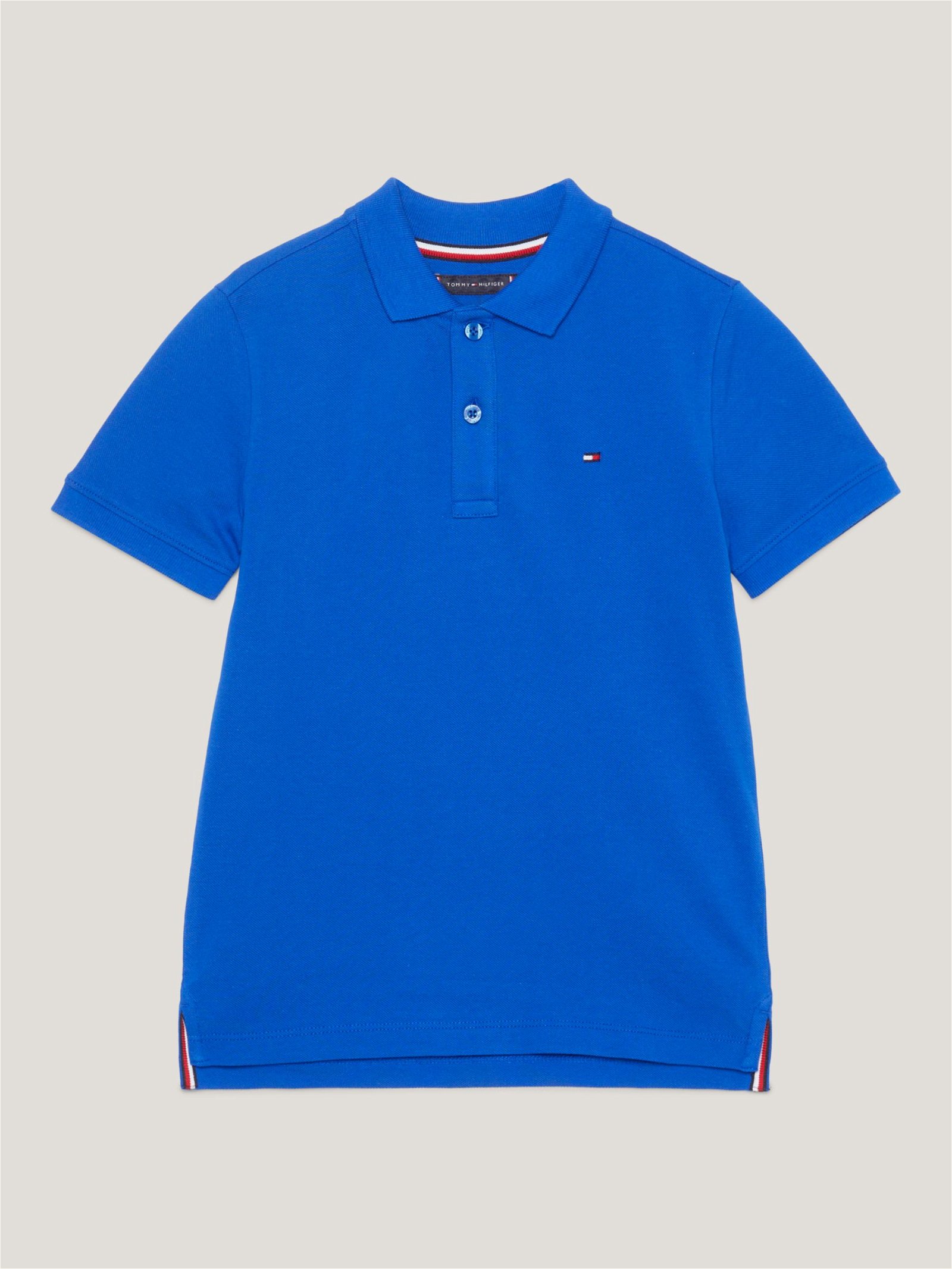 TOMMY HILFIGER Flag Logo Polo Shirt in Ultra Blue | Endource