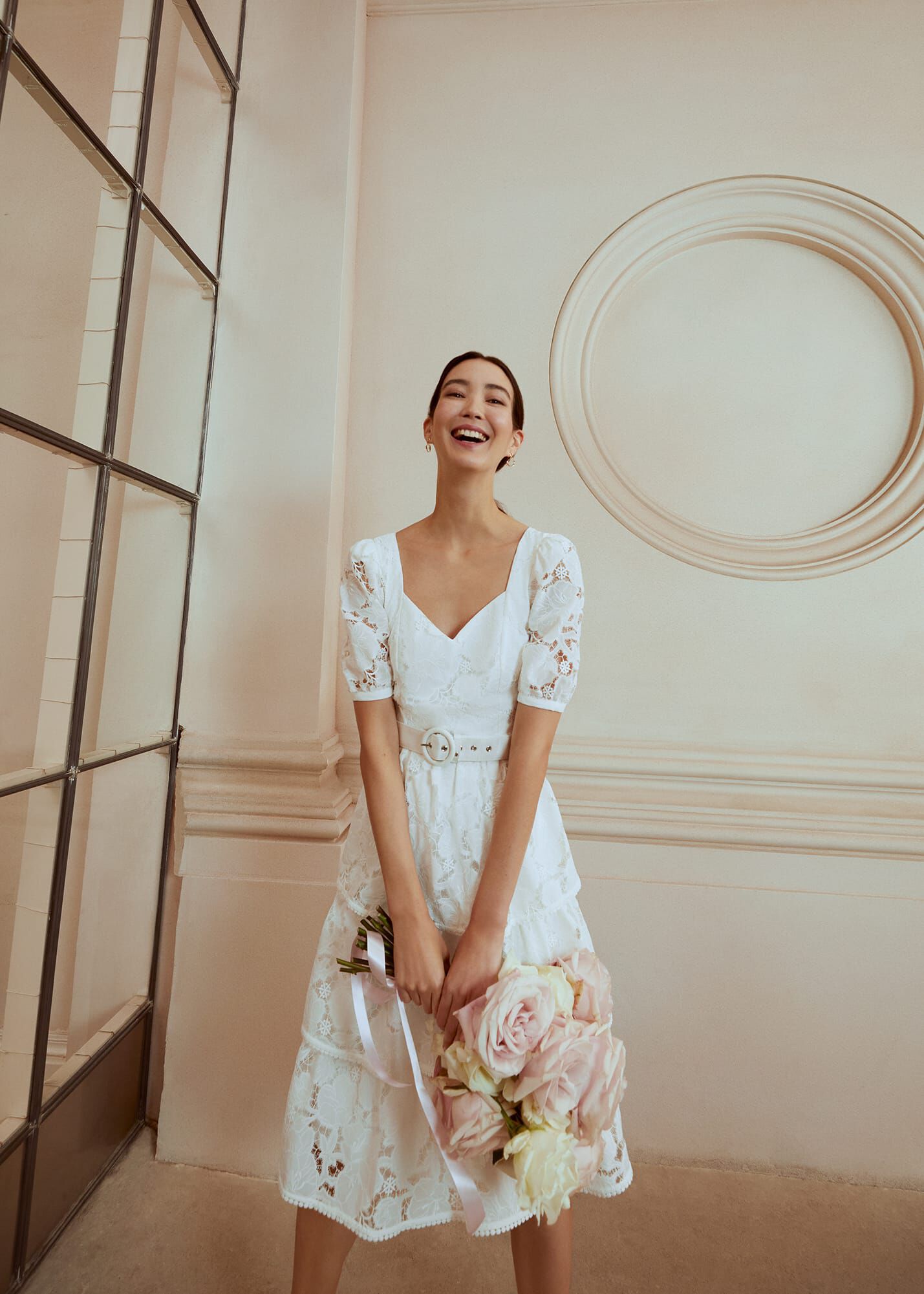 PHASE EIGHT Elyse Lace Tiered Wedding Dress | endource