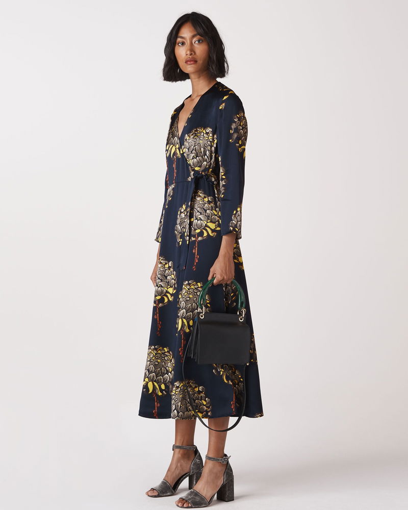 whistles gabrielle silk wrap dress