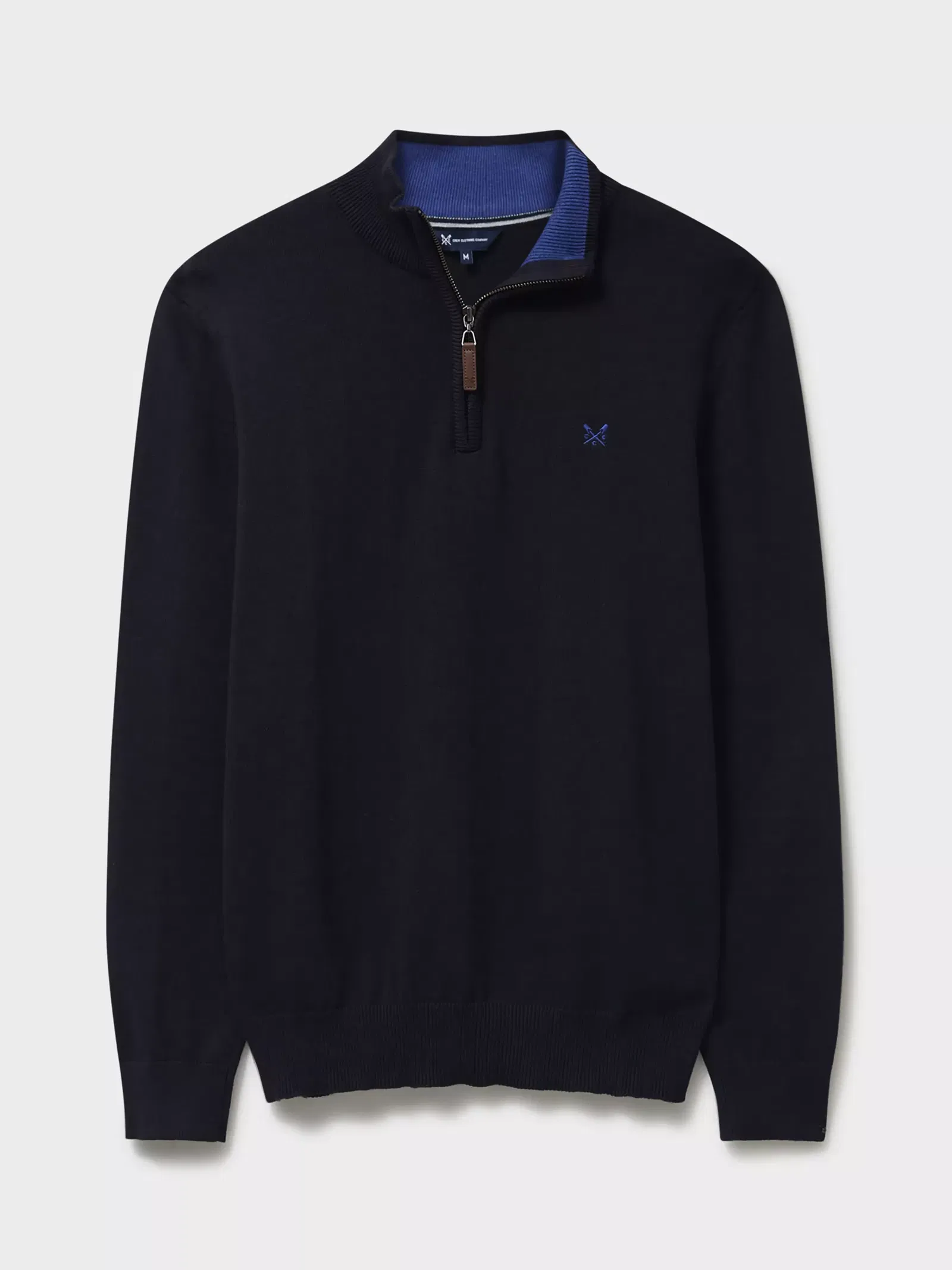 Crew Clothing Classic Half Zip Sweatshirt, Beige At John Lewis & Partners