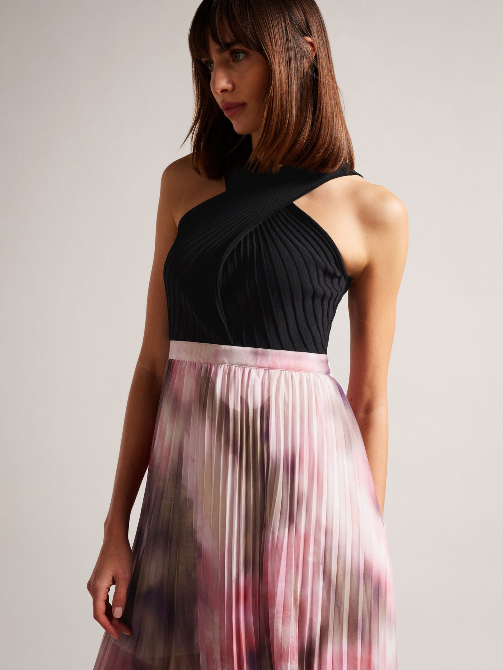 ted baker pleated floral dress Floral Print Ted Baker Harmony Pleated Maxi Dress Ted Baker Floral Pleated Dress Store