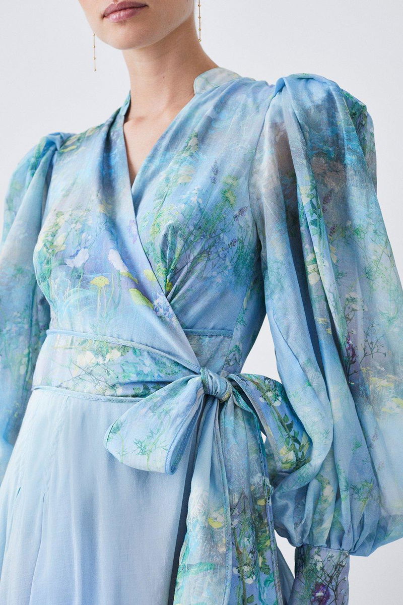 lydia millen silk cotton scenic floral maxi dress lydiaemillen on LTK