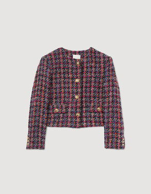 L.K. BENNETT Paloma Stripe Tweed Jacket in Multi