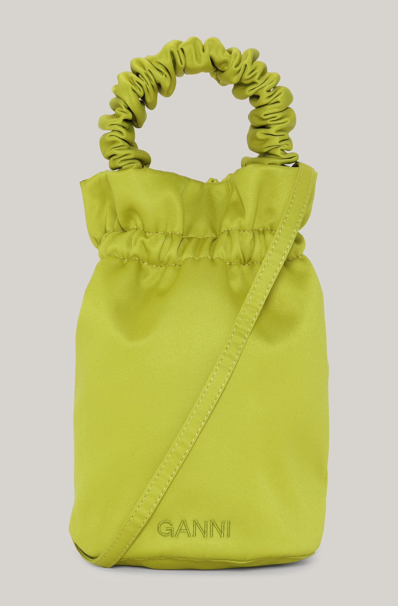 GANNI Occasion Occasion Ruched Top Handle Bag | endource
