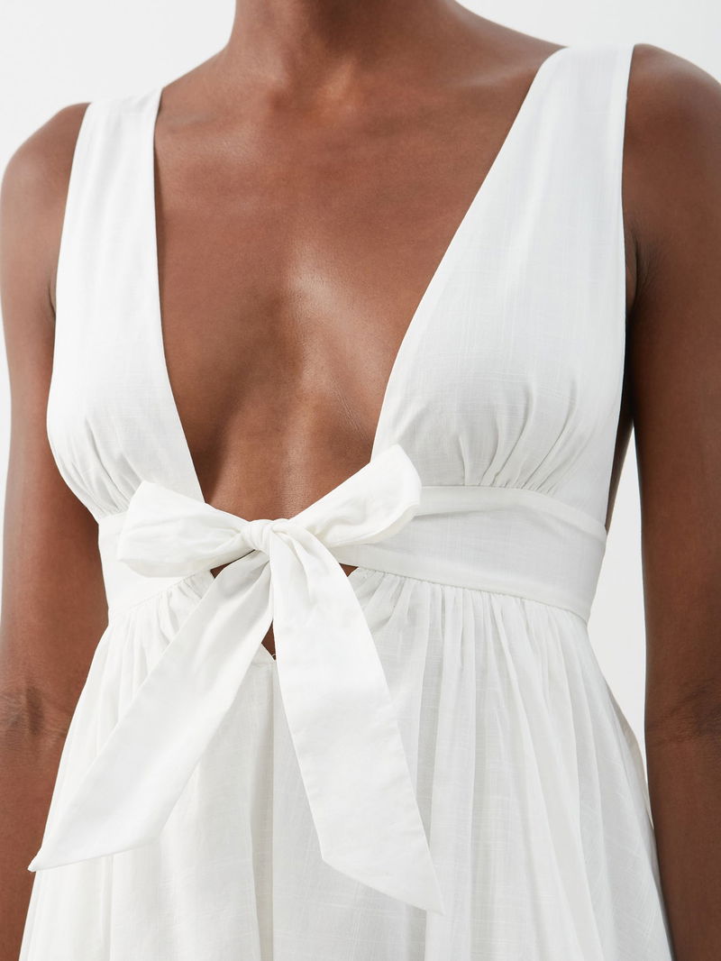 zimmermann empire waist dress ZIMMERMANN Empire-Waist Cotton-Voile Midi Dress