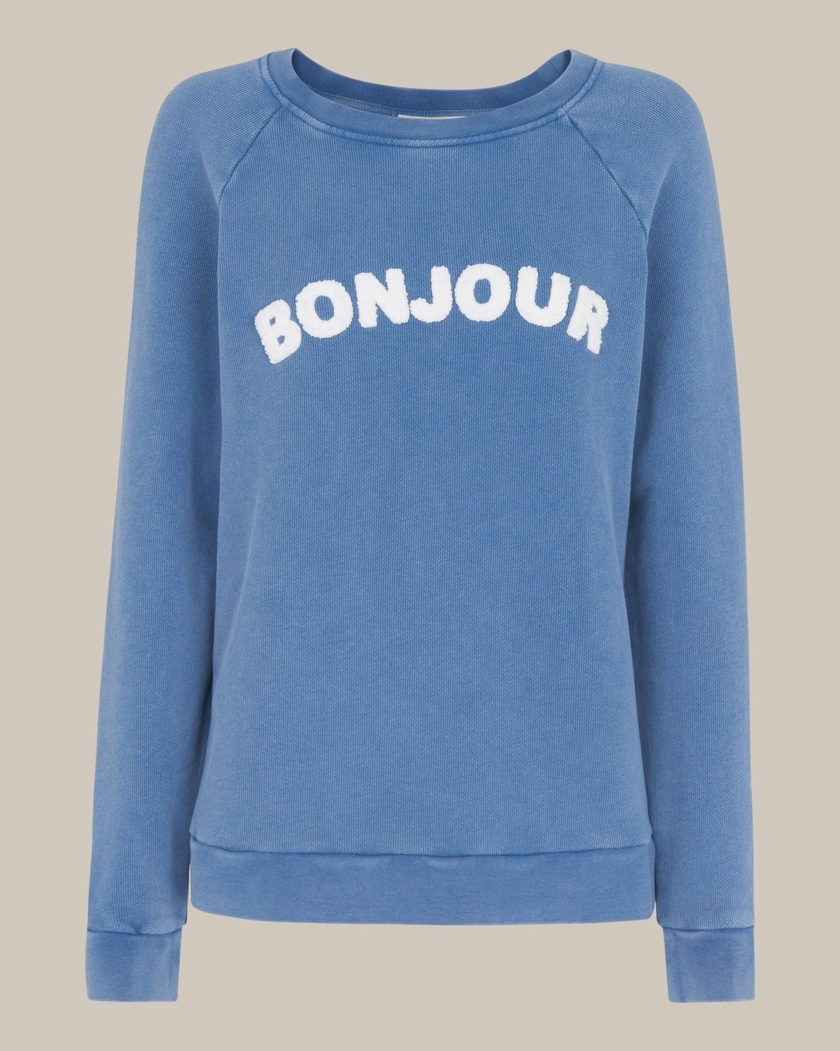 Pink Bonjour Logo Sweatshirt, WHISTLES