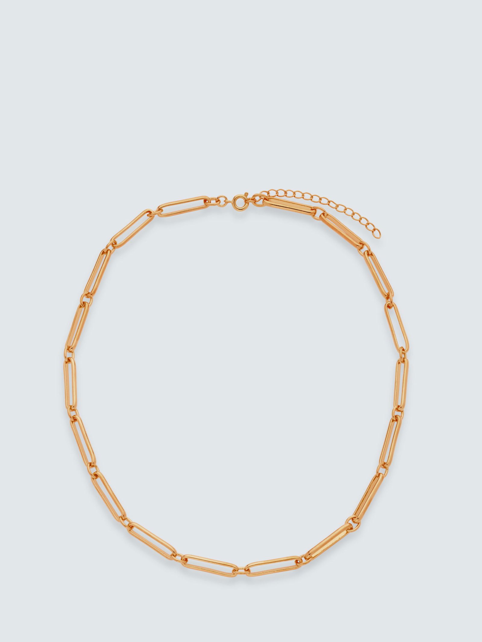 JOHN LEWIS Large Link Paperclip Chain Necklace in Yellow Gold Endource