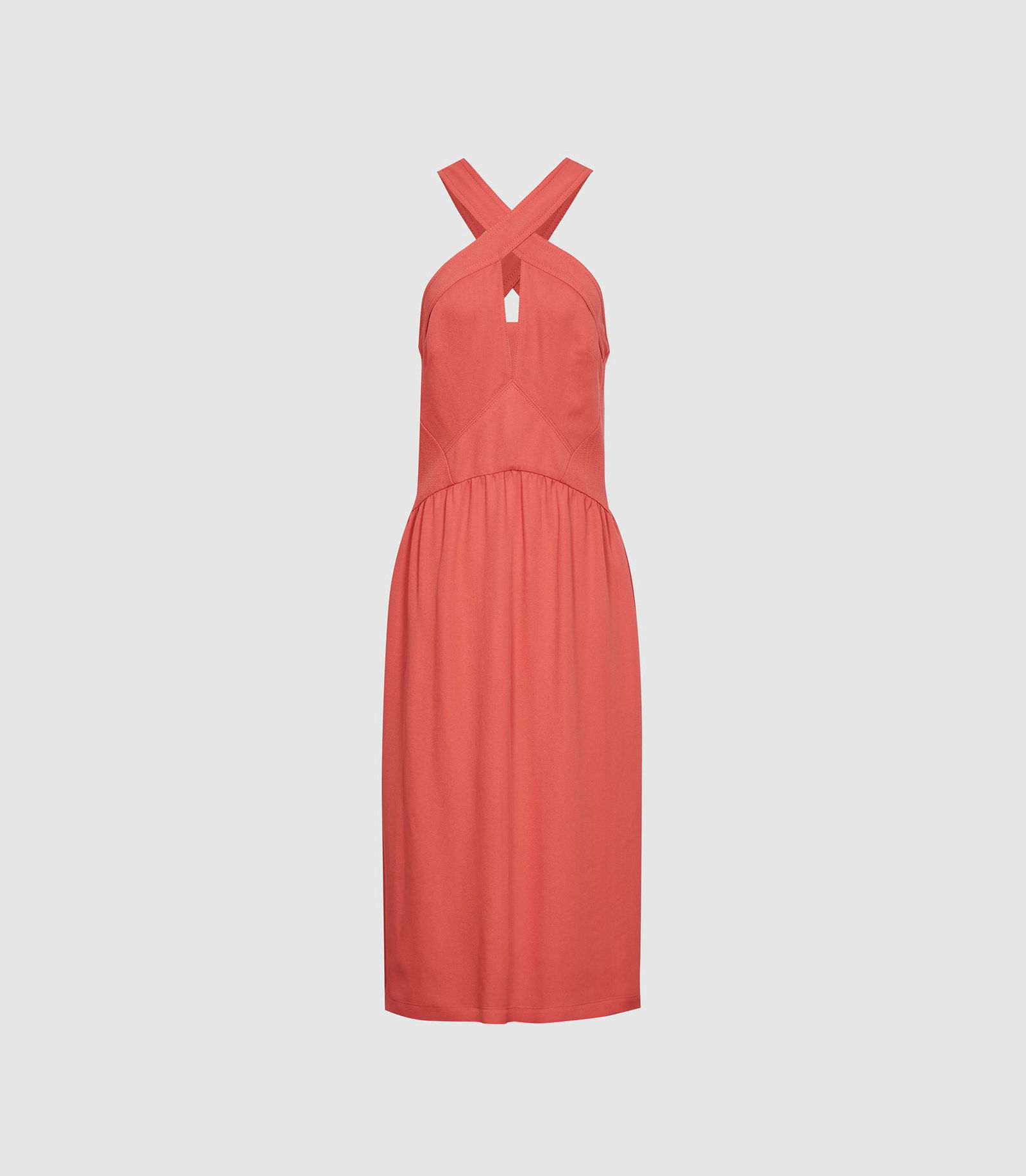 REISS Orla Halterneck Midi Dress | endource