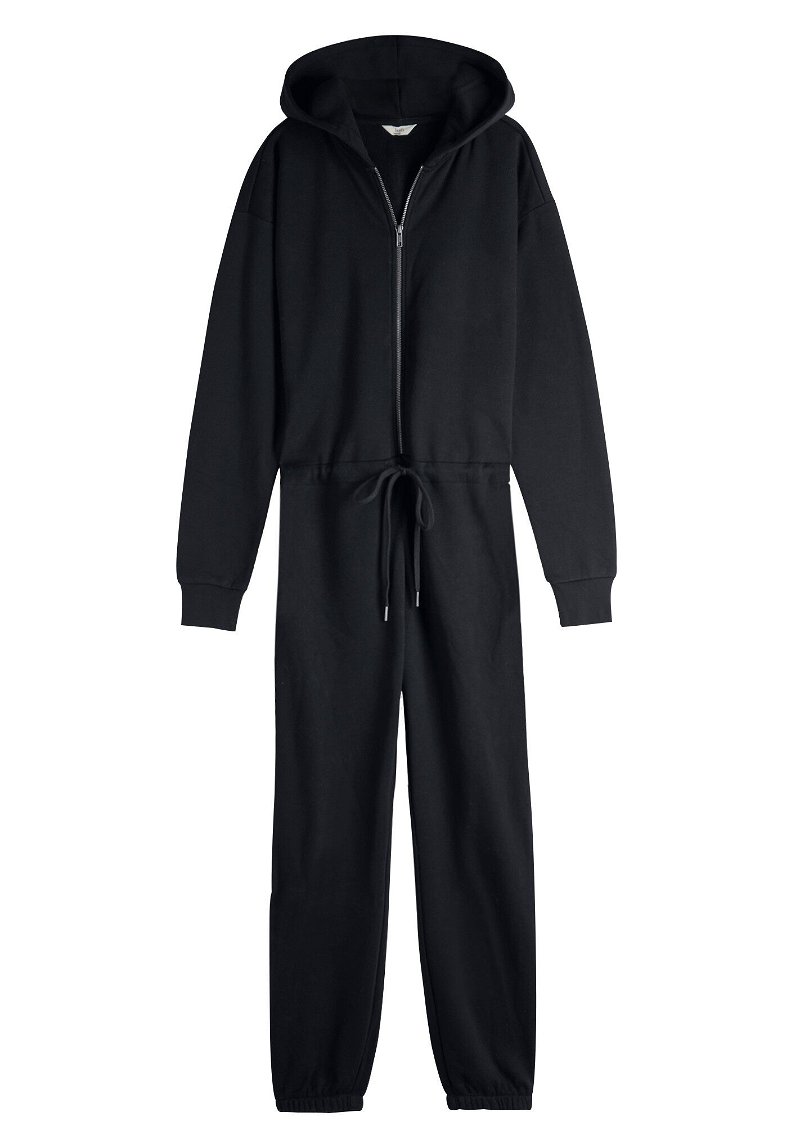 Black Jersey Zip Front Jumpsuit, WHISTLES