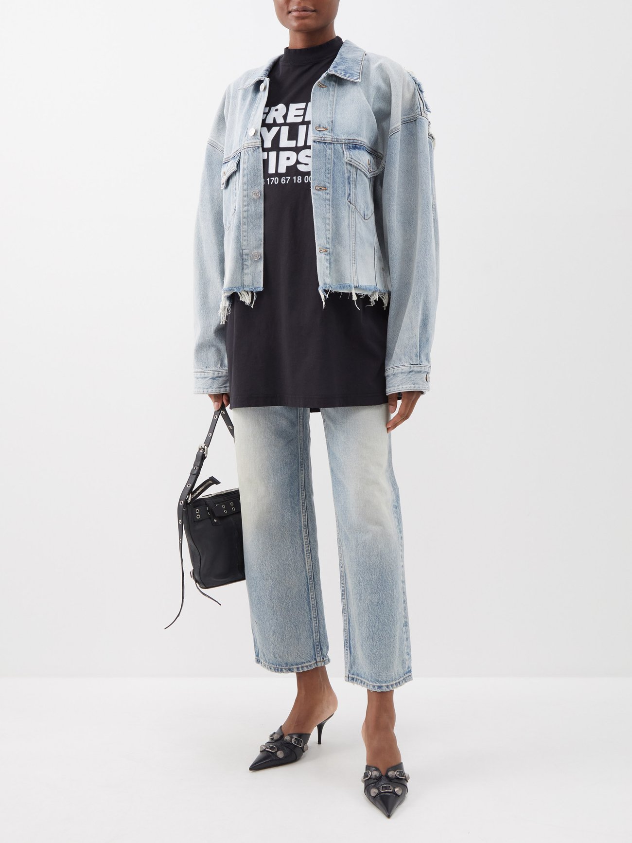 BALENCIAGA Free Styling Tips-Print T-Shirt | endource