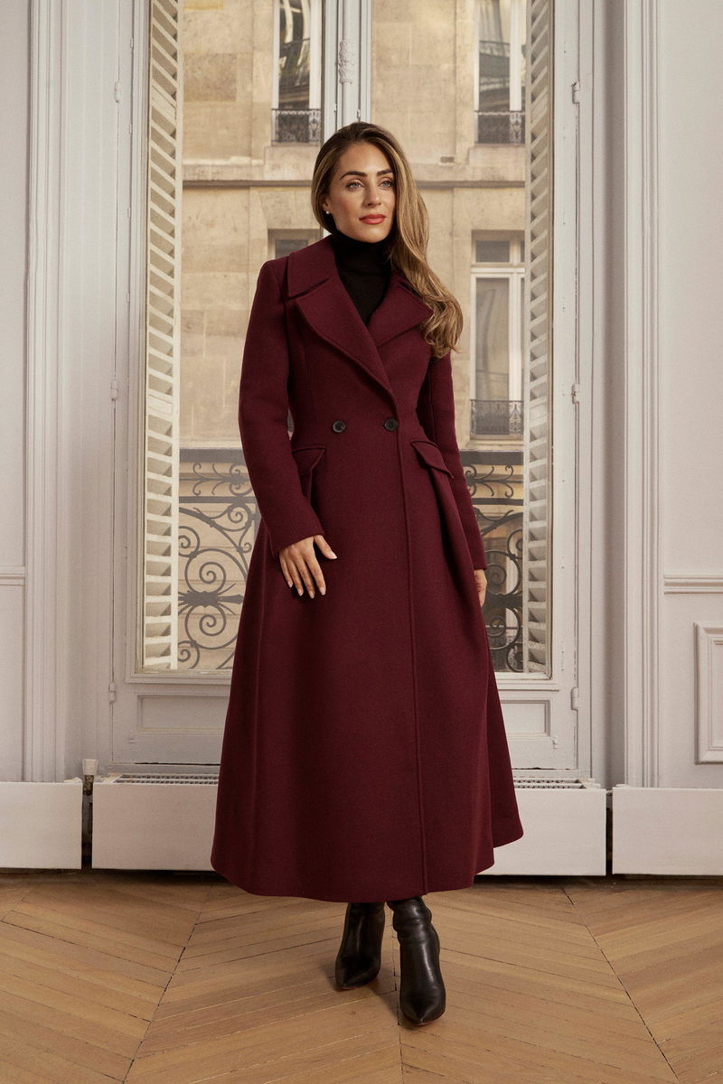 Lydia Millen Karen Millen Red Military Coat Karen Millen Coats