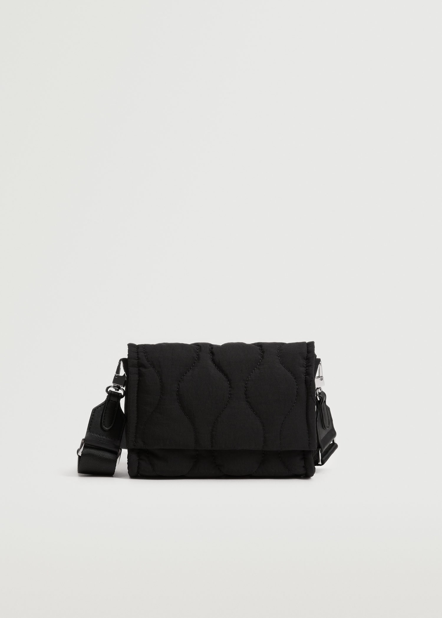 MANGO Quilted CrossBody Bag in Black Endource