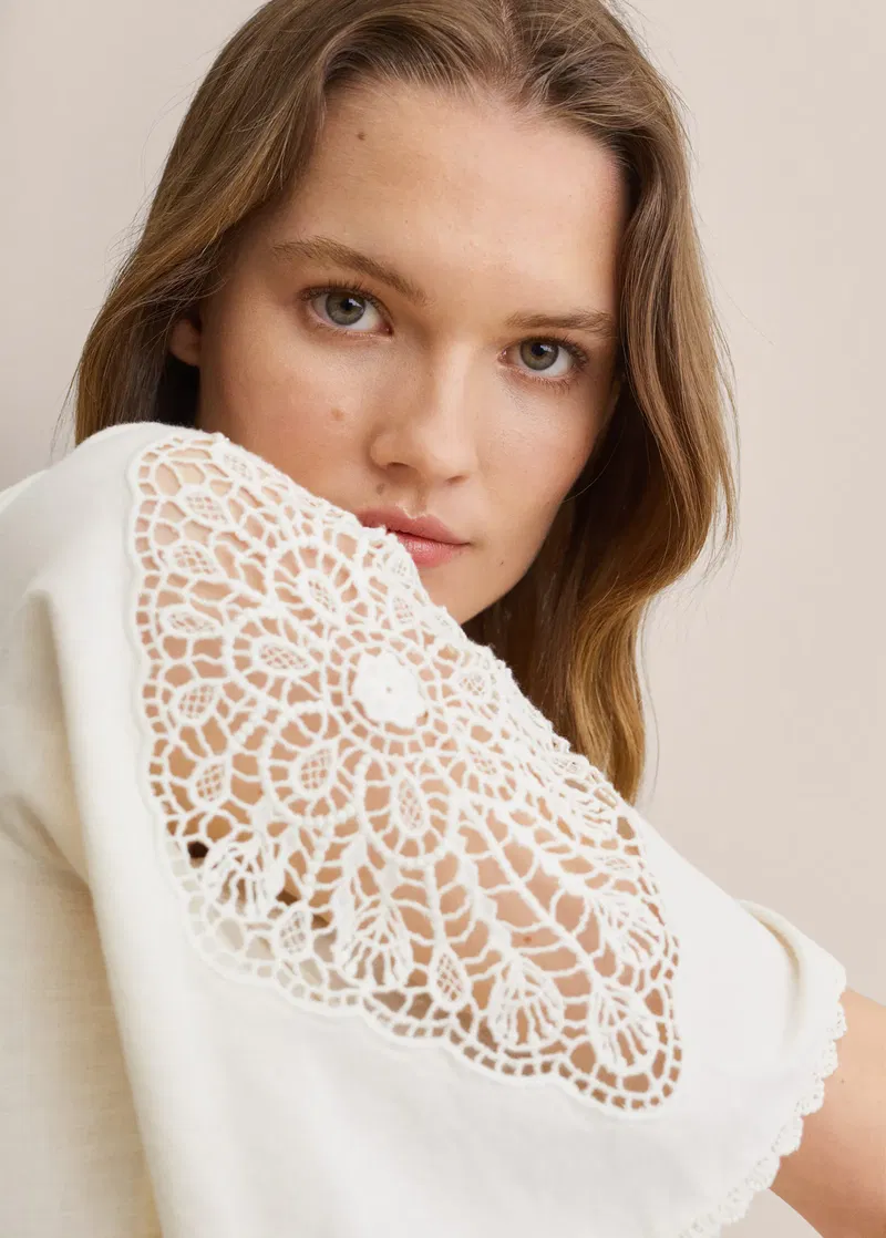 MANGO Embroidered Cotton Dress | endource