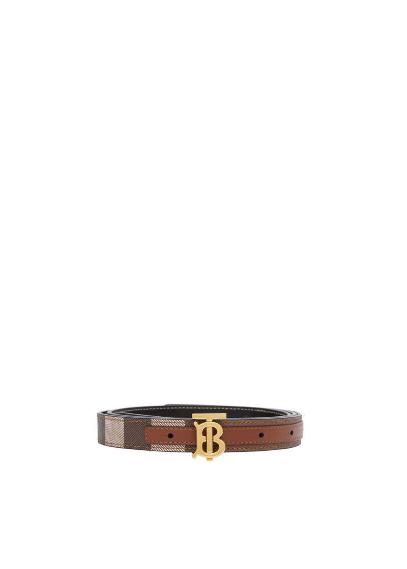 BURBERRY Burberry check & leather TB belt PVC unisex