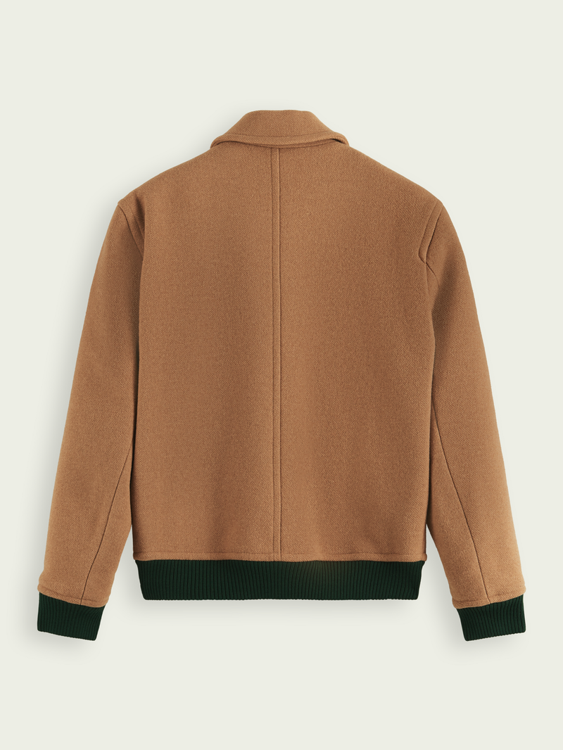 SCOTCH & SODA Wool-Blended Heavyweight Bomber Jacket | endource