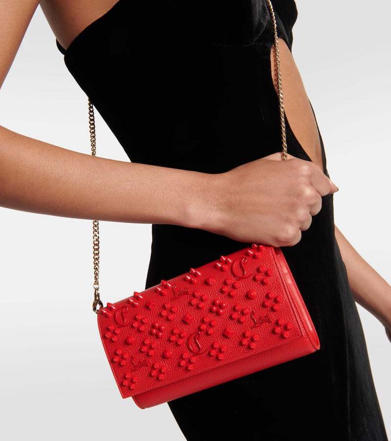 Christian Louboutin Paloma Loubinthesky Leather Clutch Bag in