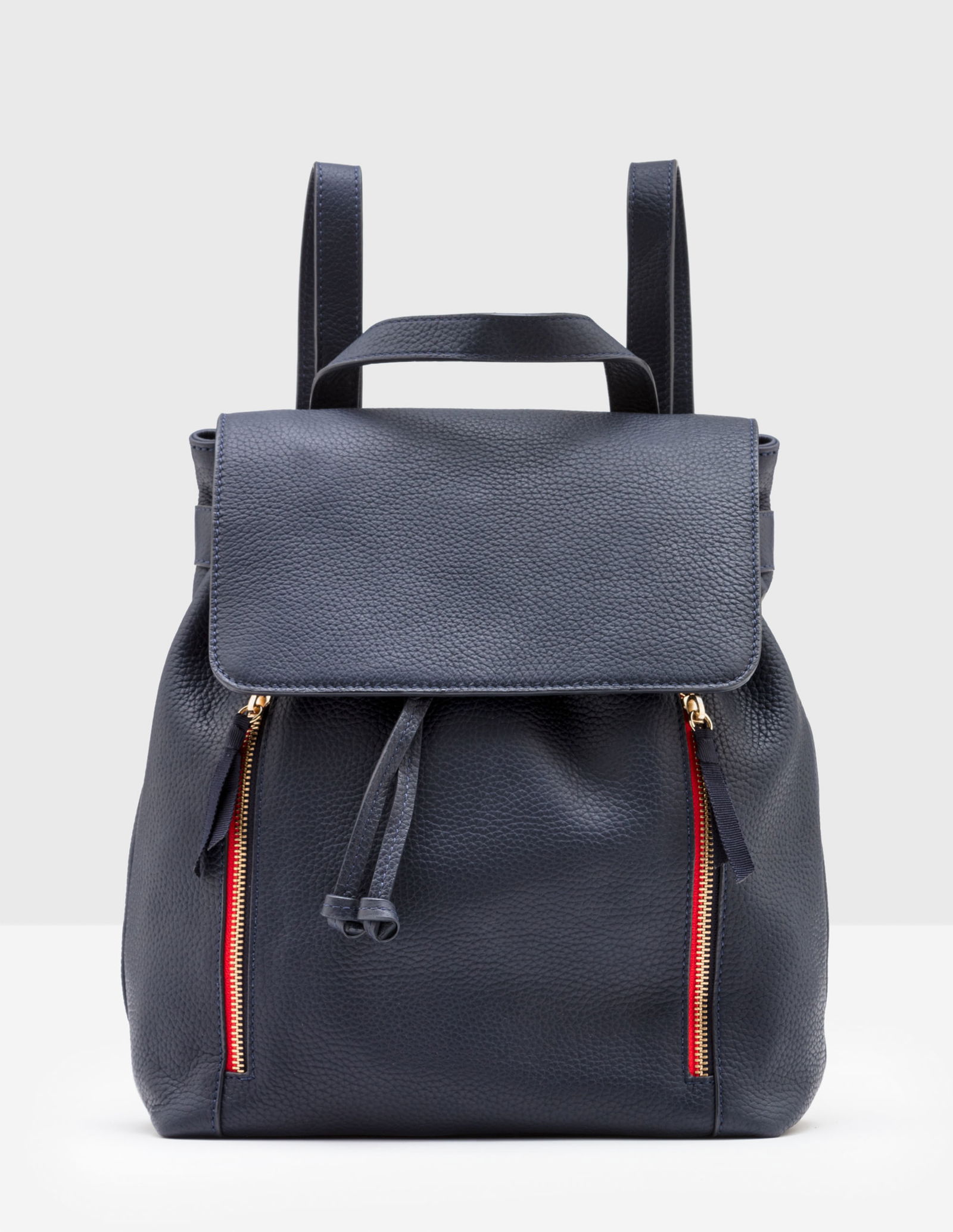 Boden Whitehaven Navy Blue Leather Rucksack boden-whitehaven-rucksack.jpg?  main image 2