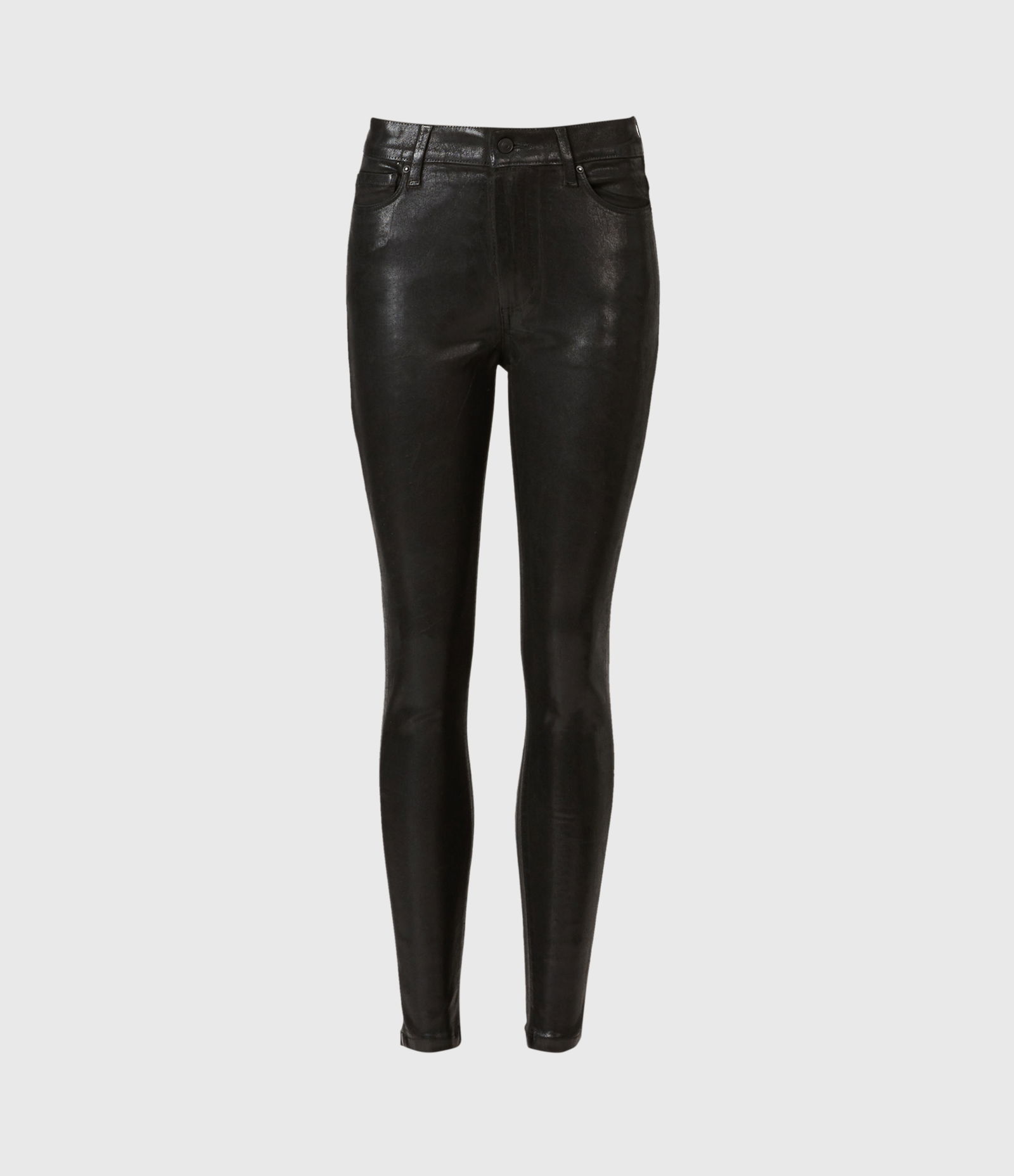 ALLSAINTS Alex High-Rise Coated Superstretch Skinny Jeans in