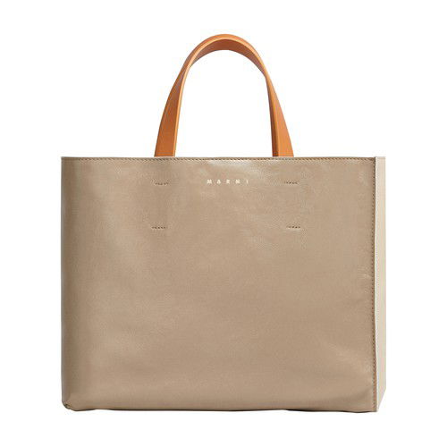 MARNI Museo Tote Bag In Tumbled Leather | endource