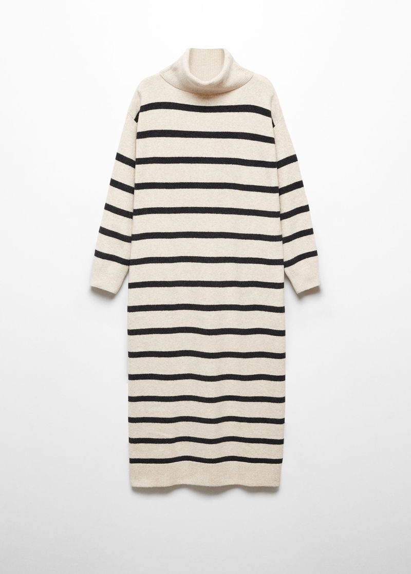 jacquard knit mini dress Zari Cowl Neck Mini Dress in Jacquard Knit Brown , Floral main image 0