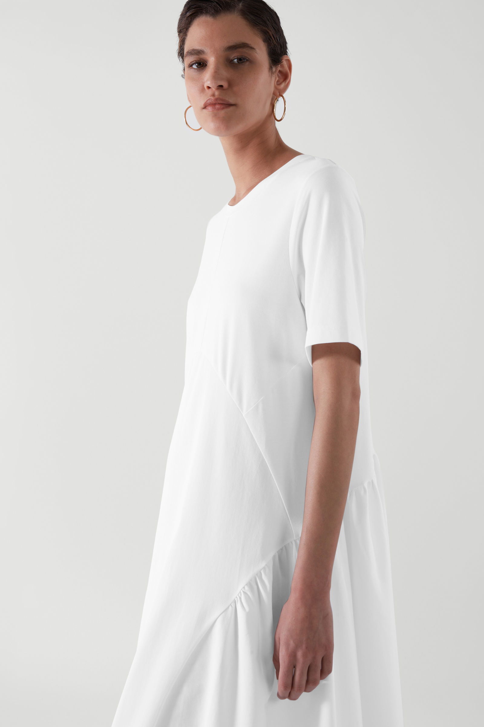 cos pleated t shirt dress COS Pleated Long T-Shirt Dress
