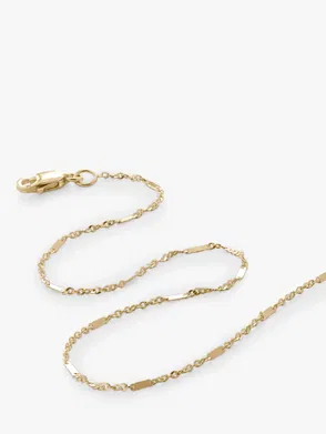 Monica Vinader 14ct Gold Paperclip Chain Bracelet