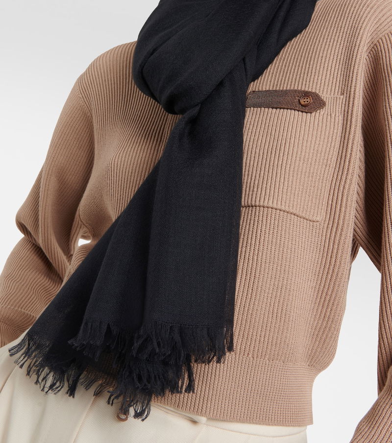 BRUNELLO CUCINELLI Cashmere And Silk Scarf endource