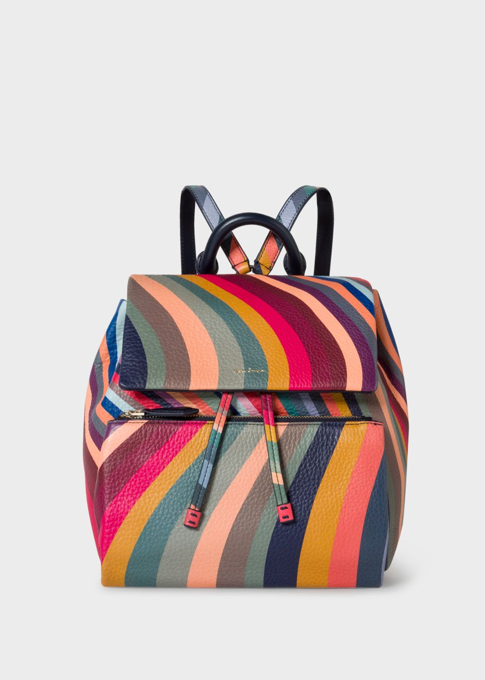 Paul Smith Swirl Print Leather Backpack