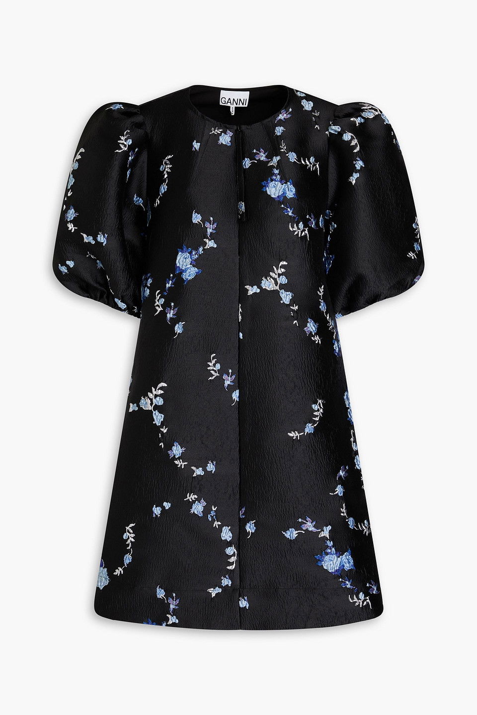 jade green mini dress Embroidered Round Neck Mini Dress Jade