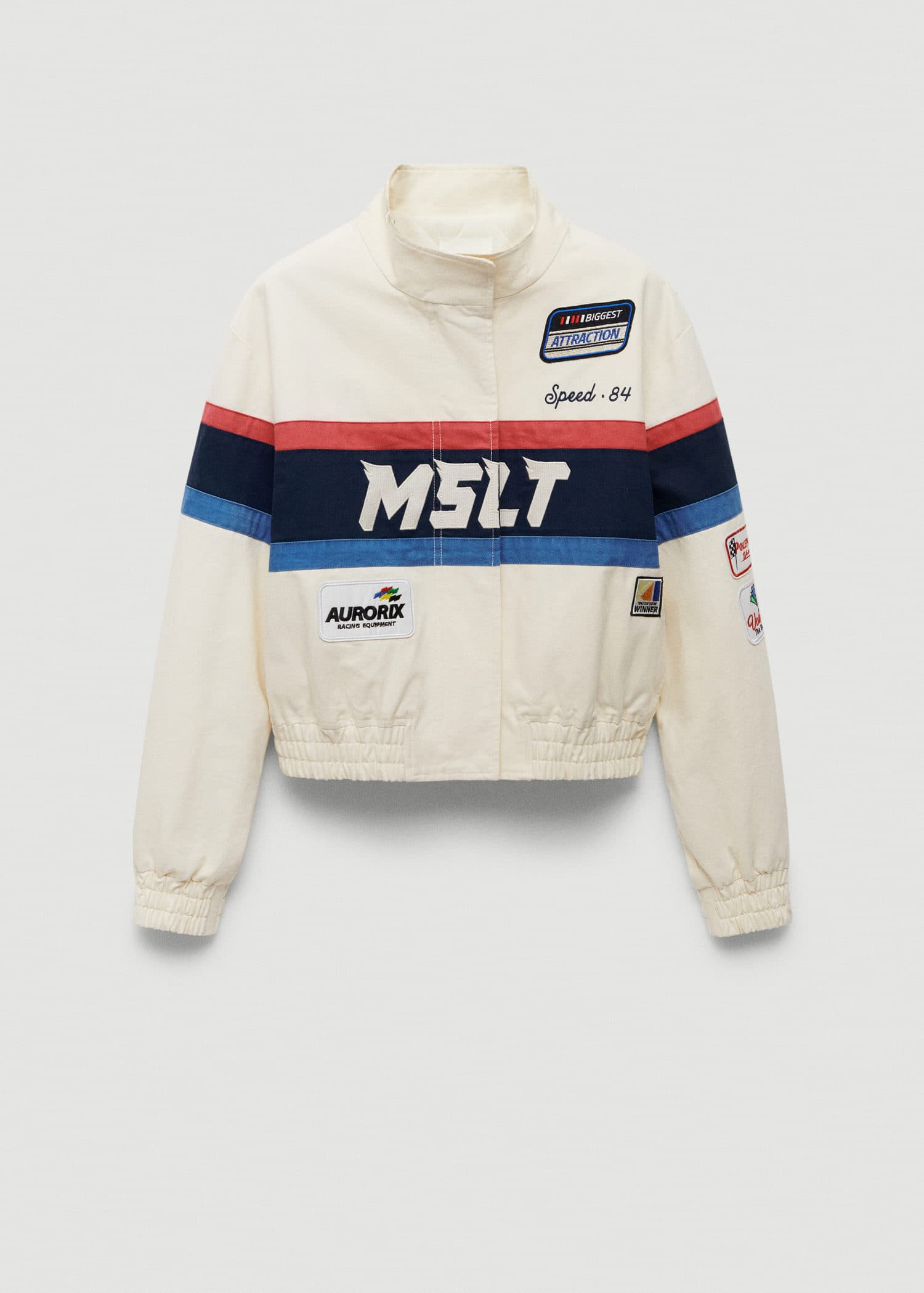MANGO Cotton Racing Jacket With Patches endource