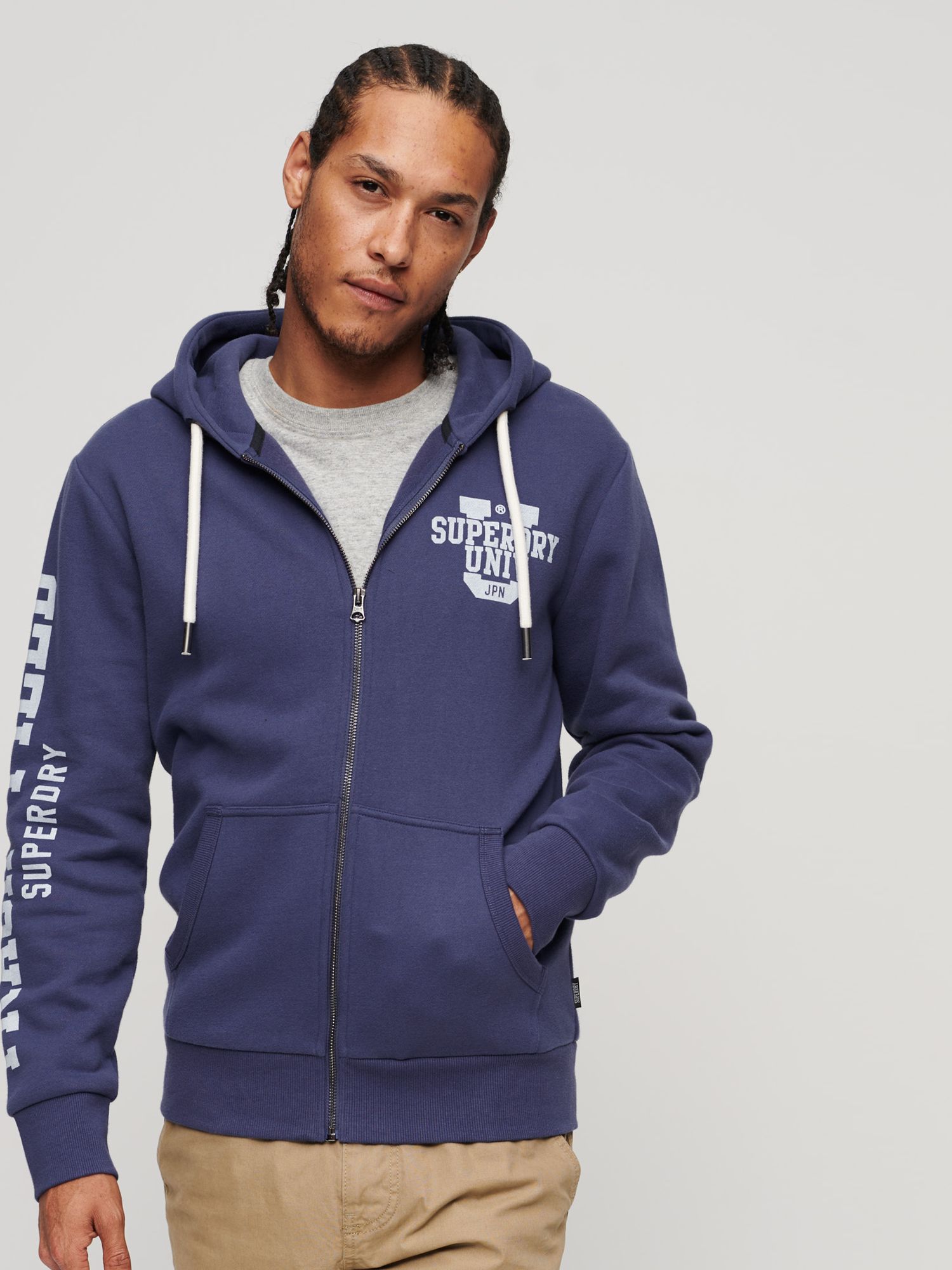 Hoodie Store Superdry Double Zip Through Hoodie Superdry Sports