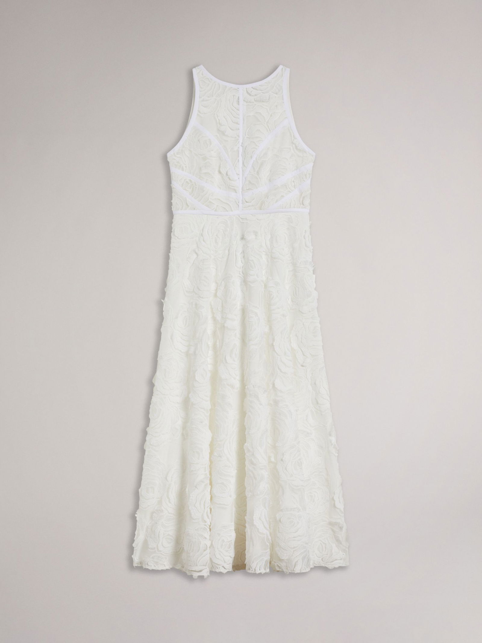 short white dress tulle TRANSPARENT PATTERNED BODICE SHORT TULLE DRESS