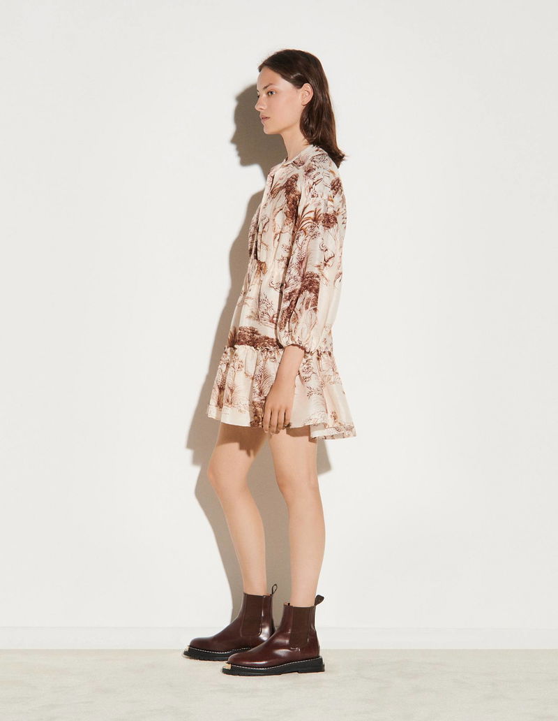 sandro printed shirt dress SANDRO Printed Shirt Dress