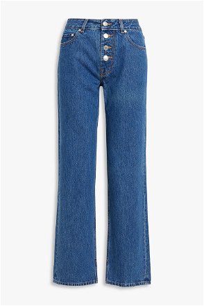 Hugh high-rise straight-leg organic jeans