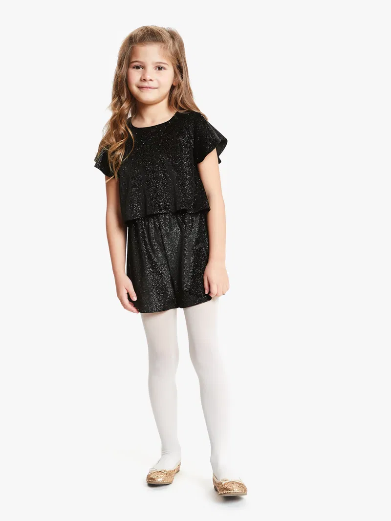 John Lewis Kids' Metallic Thread Flared Velour Trousers, Black at John  Lewis & Partners