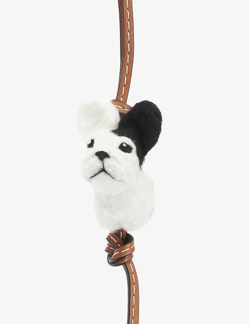LOEWE Felted Puppy Charm in NATURALTAN | endource