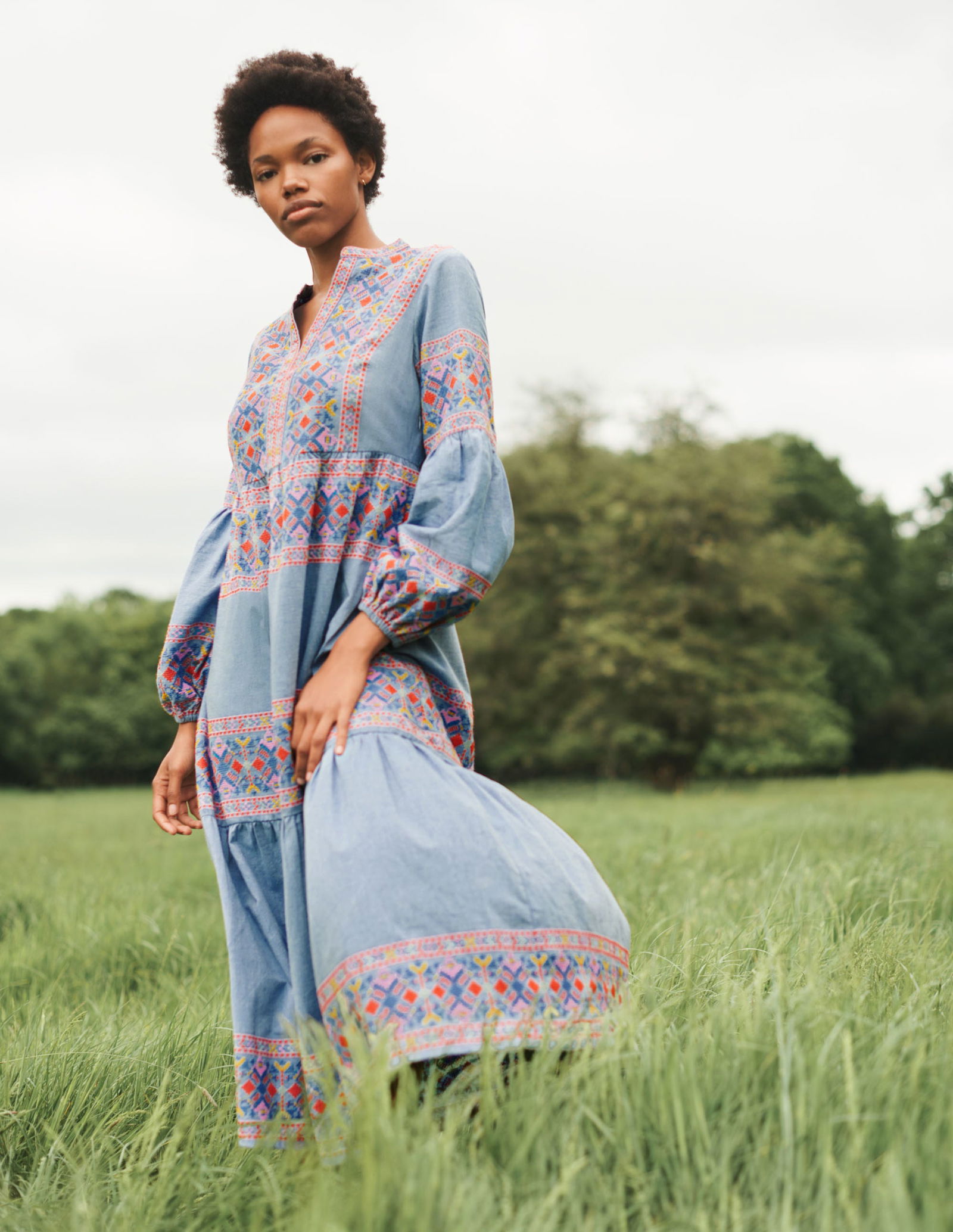 BODEN Tiered Embroidered Maxi Dress | endource BODEN Tiered Embroidered Maxi Dress | endource