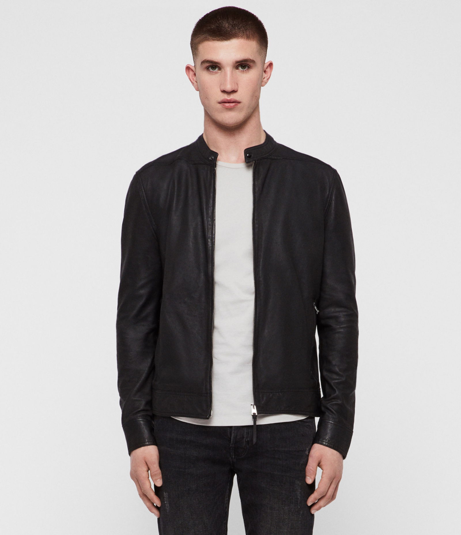 ALLSAINTS Colt Leather Jacket in Black | endource