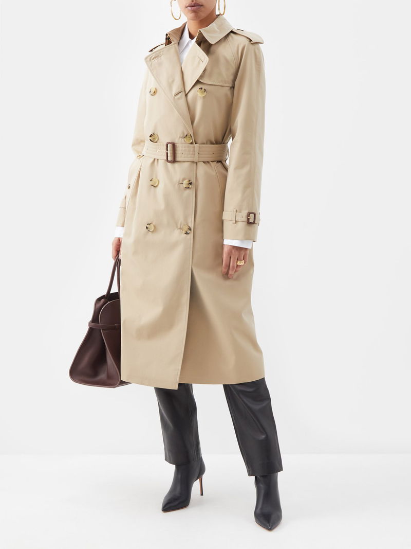 Waterloo Cotton Trench Coat in Beige - Burberry