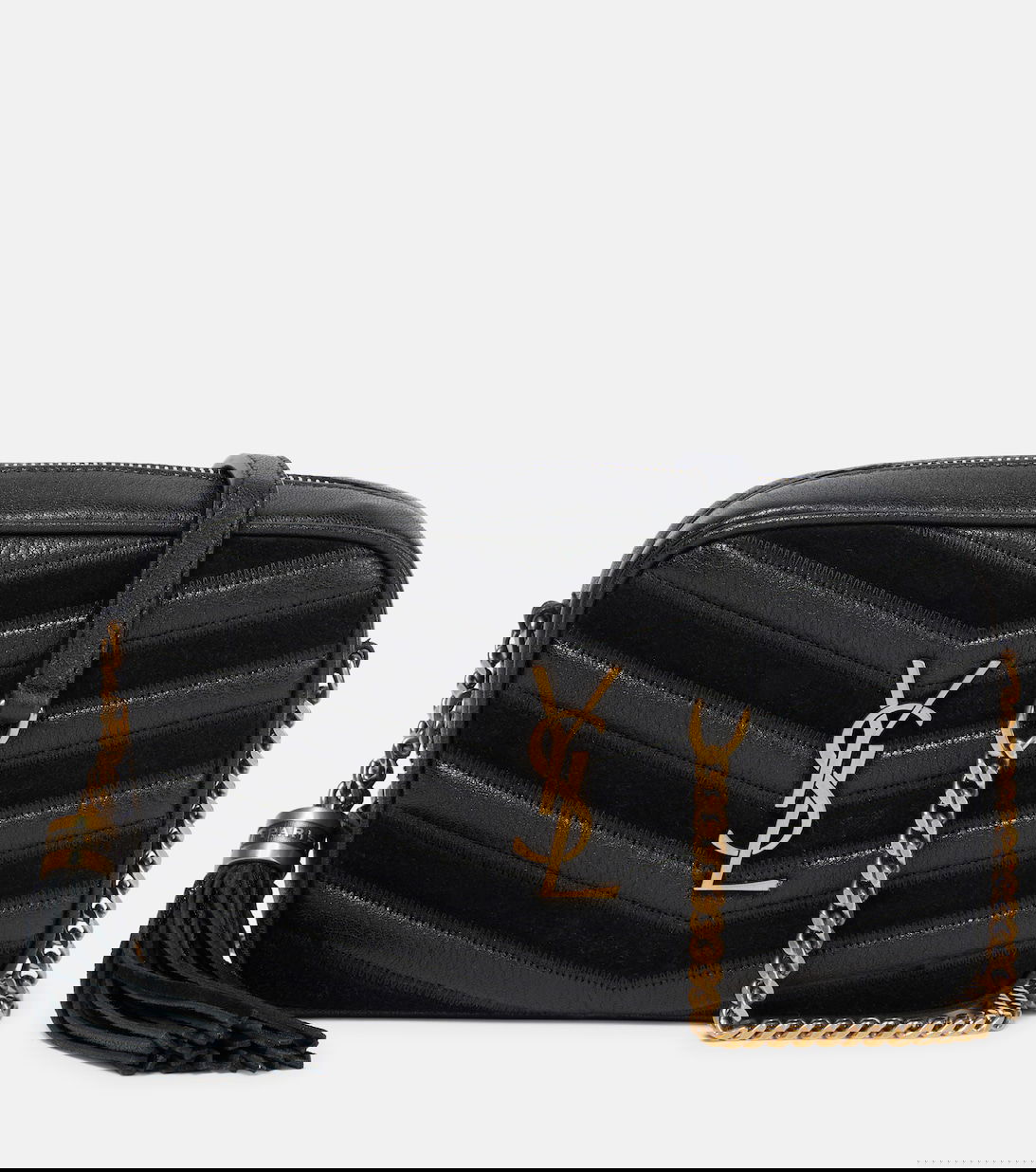 SAINT LAURENT Lou Camera Leather Crossbody Bag in Black Endource