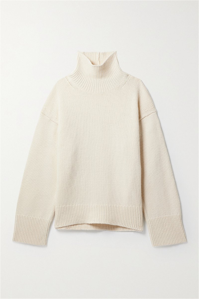 White Turtleneck Sweater -- Madmext