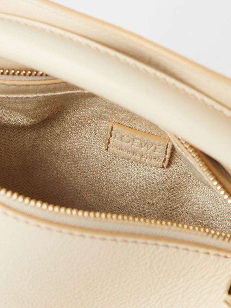 LOEWE Puzzle Mini GrainedLeather CrossBody Bag in Beige Endource