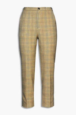 Reiss Rail Prince of Wales Check Belted Trousers