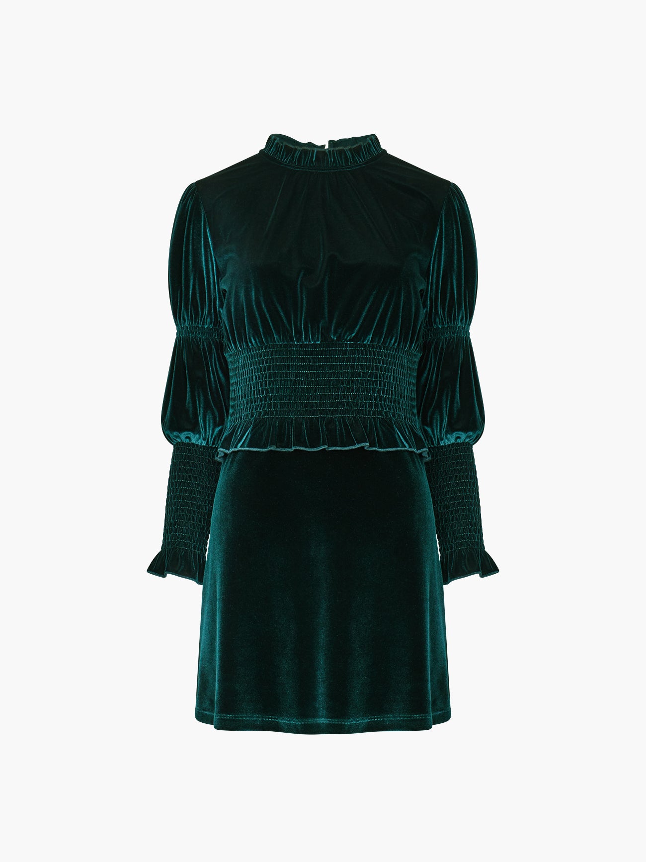 FRENCH CONNECTION Sula Velvet Jersey Smocked Mini Dress | endource FRENCH CONNECTION Sula Velvet Jersey Smocked Mini Dress | endource