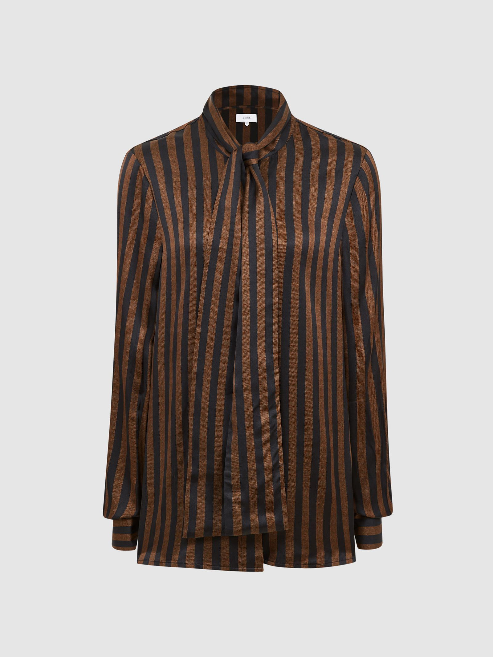 REISS Savannah Stripe Shirt in Brown Endource